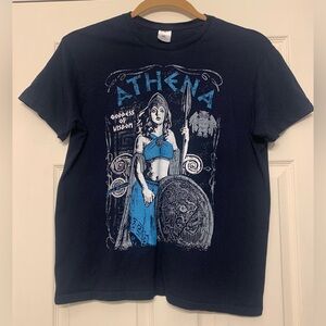 Unisex Athens Goddess of Wisdom Graphic Short Sleeve XL T-Shirt           2883-Y